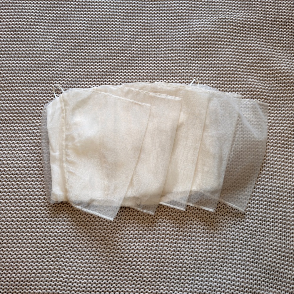 Zara organza ecru cream ruffle strapless crop top